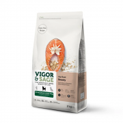 Vigor & Sage 無穀物三文魚百合美毛小型成犬狗乾糧（細粒）＊此產品為圓形粒頭 2kg